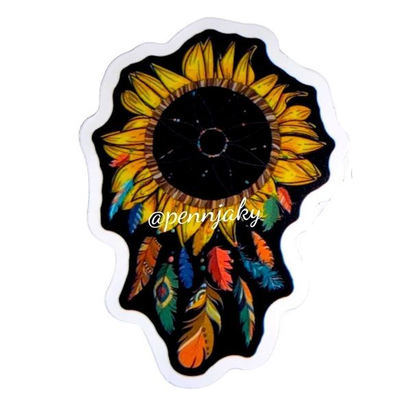 sunflowers Other - 🌻2 for $9 or 4 for $15🌻 Yellow Sunflower 🌻 Dream Catcher Sticker